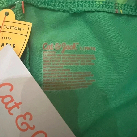 NWT new cat & jack large 10 12 st Patrick’s day green patty’s leggings shamrock - Picture 5 of 5